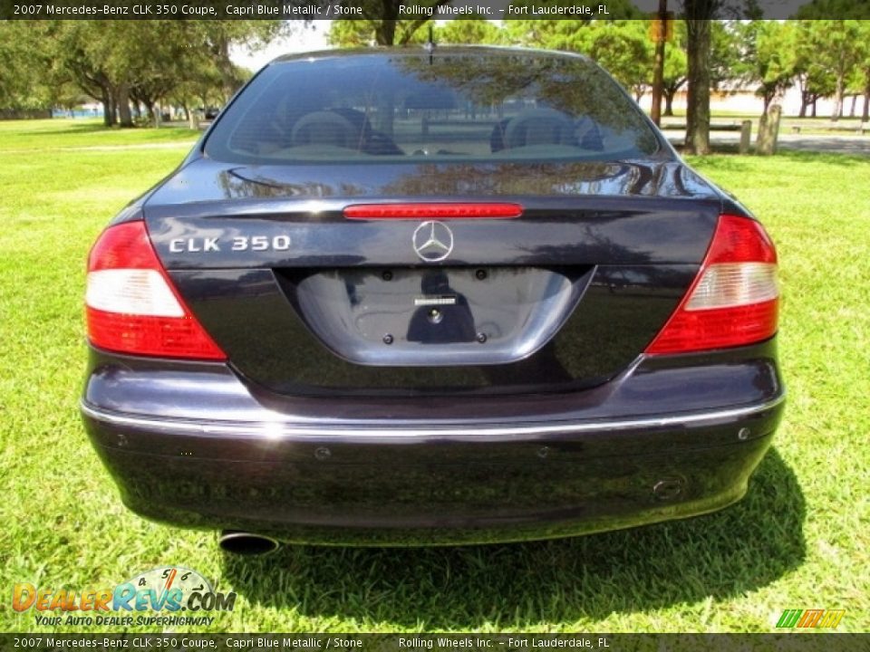 2007 Mercedes-Benz CLK 350 Coupe Capri Blue Metallic / Stone Photo #7