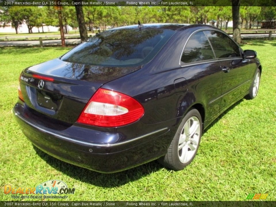 2007 Mercedes-Benz CLK 350 Coupe Capri Blue Metallic / Stone Photo #9