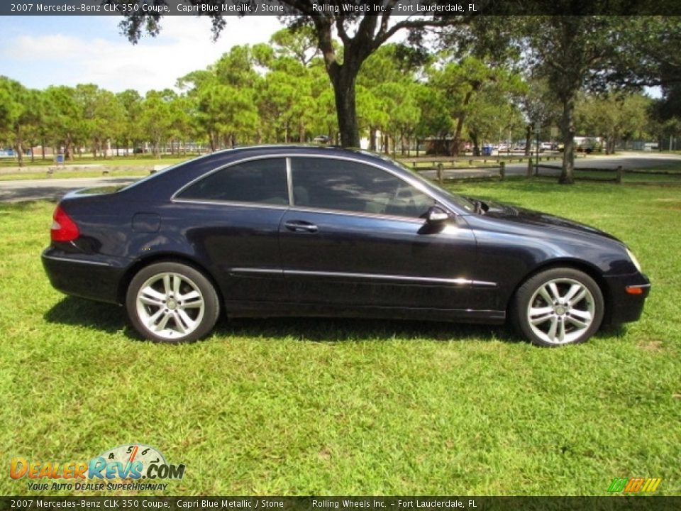 2007 Mercedes-Benz CLK 350 Coupe Capri Blue Metallic / Stone Photo #11