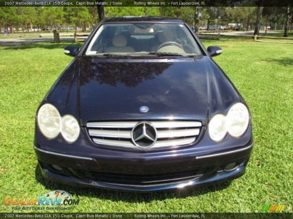 2007 Mercedes-Benz CLK 350 Coupe Capri Blue Metallic / Stone Photo #16