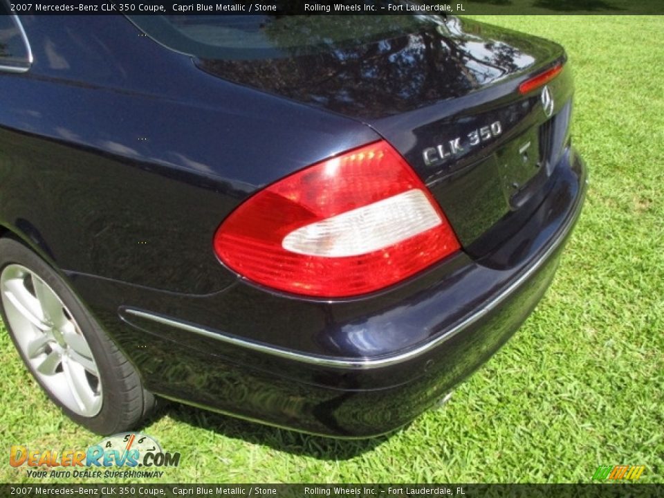 2007 Mercedes-Benz CLK 350 Coupe Capri Blue Metallic / Stone Photo #18