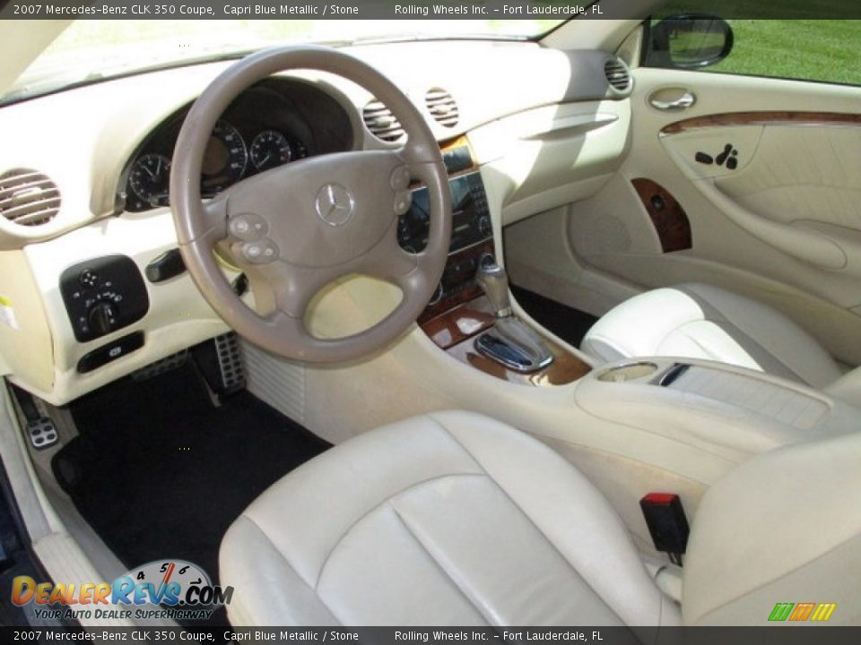 2007 Mercedes-Benz CLK 350 Coupe Capri Blue Metallic / Stone Photo #19