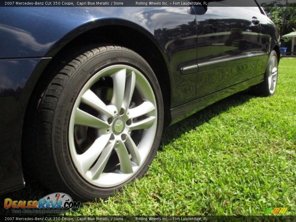 2007 Mercedes-Benz CLK 350 Coupe Capri Blue Metallic / Stone Photo #20