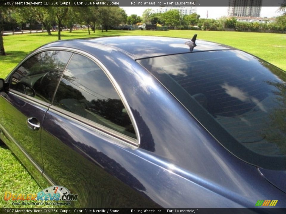 2007 Mercedes-Benz CLK 350 Coupe Capri Blue Metallic / Stone Photo #23