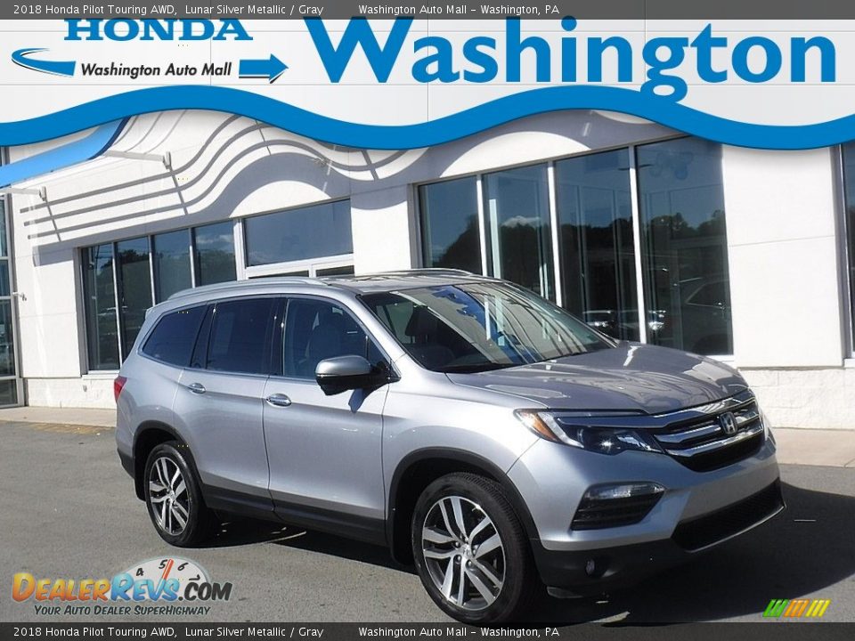 2018 Honda Pilot Touring AWD Lunar Silver Metallic / Gray Photo #1