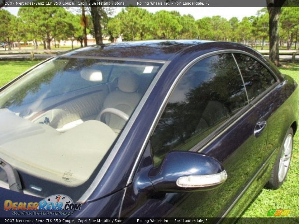 2007 Mercedes-Benz CLK 350 Coupe Capri Blue Metallic / Stone Photo #27
