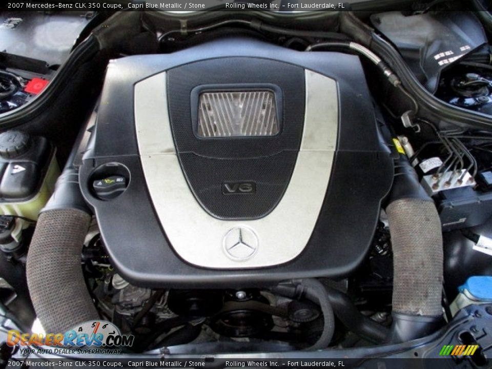 2007 Mercedes-Benz CLK 350 Coupe Capri Blue Metallic / Stone Photo #28