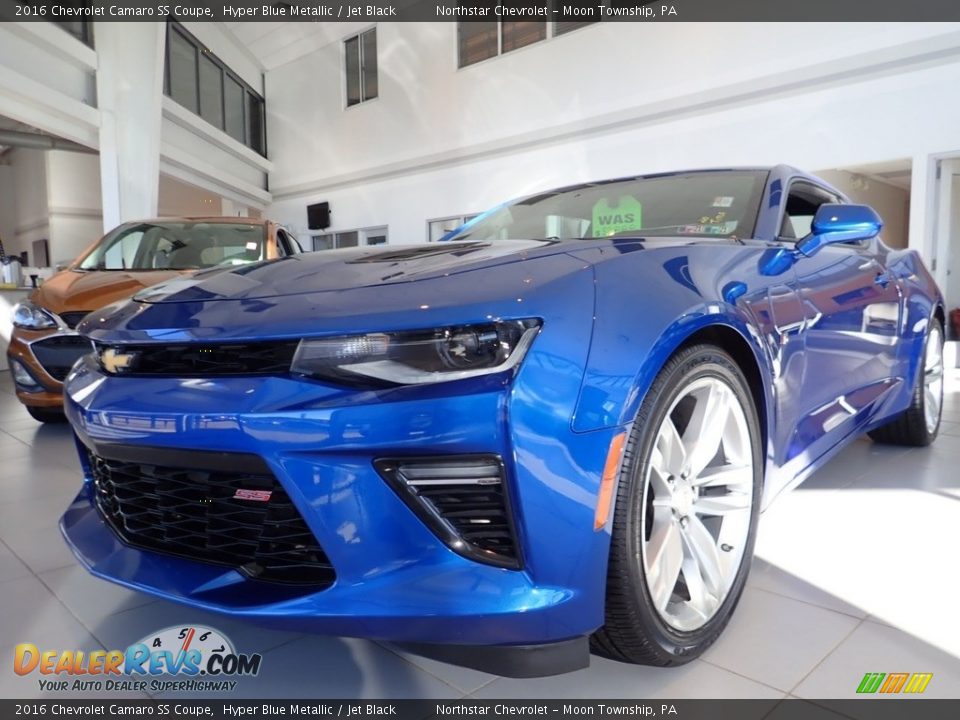 2016 Chevrolet Camaro SS Coupe Hyper Blue Metallic / Jet Black Photo #2