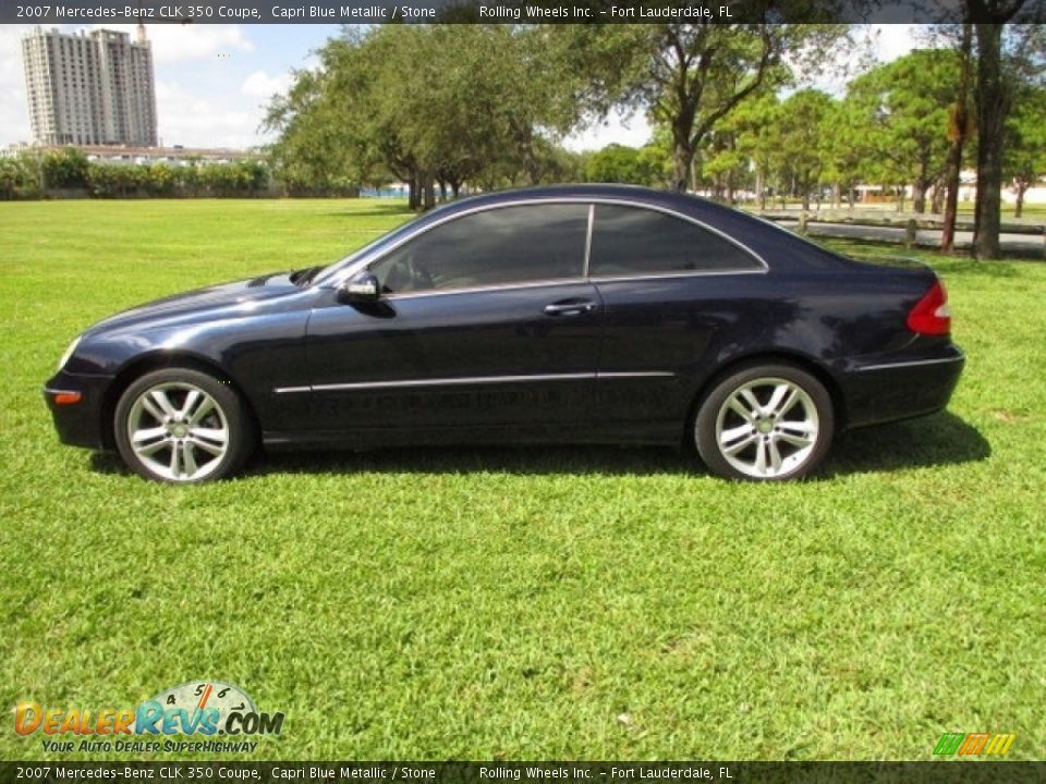 2007 Mercedes-Benz CLK 350 Coupe Capri Blue Metallic / Stone Photo #33