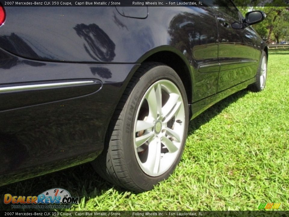 2007 Mercedes-Benz CLK 350 Coupe Capri Blue Metallic / Stone Photo #35