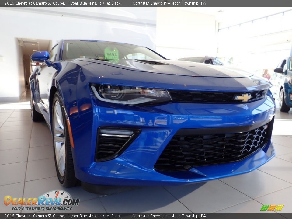 2016 Chevrolet Camaro SS Coupe Hyper Blue Metallic / Jet Black Photo #15