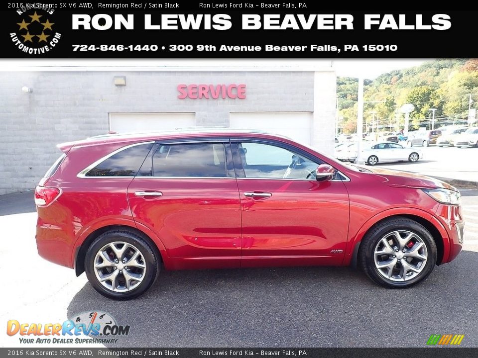 2016 Kia Sorento SX V6 AWD Remington Red / Satin Black Photo #1