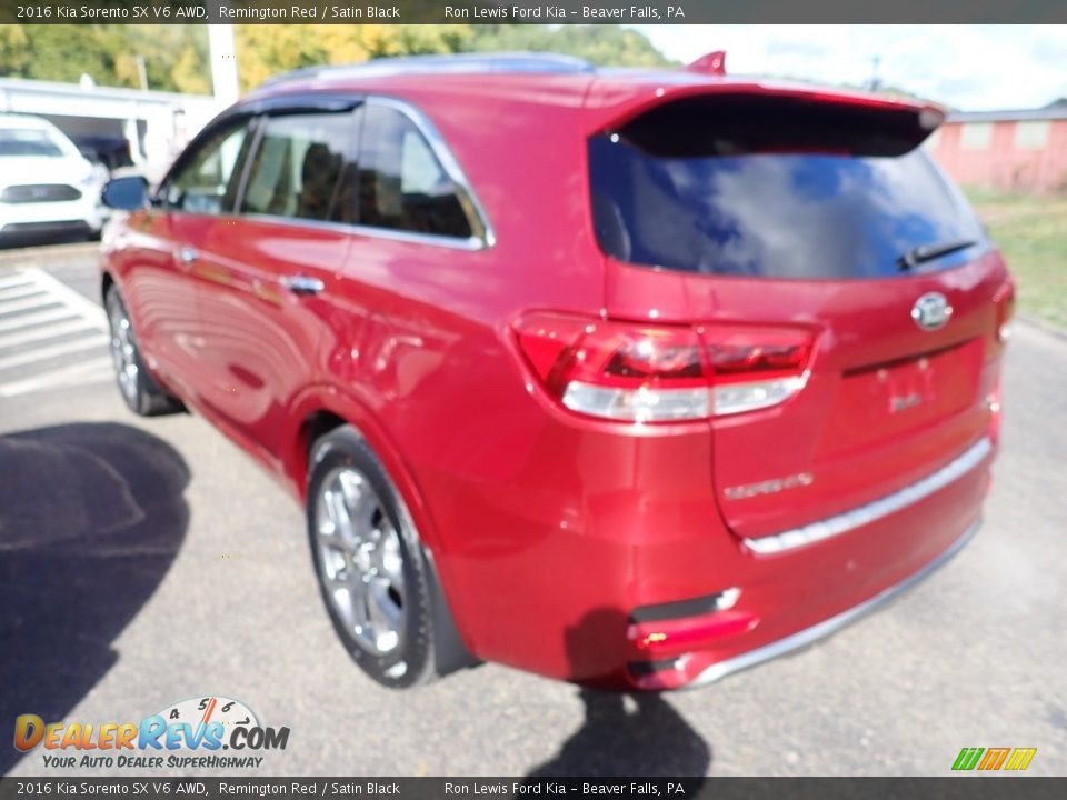 2016 Kia Sorento SX V6 AWD Remington Red / Satin Black Photo #6