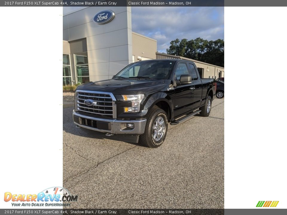 2017 Ford F150 XLT SuperCab 4x4 Shadow Black / Earth Gray Photo #1