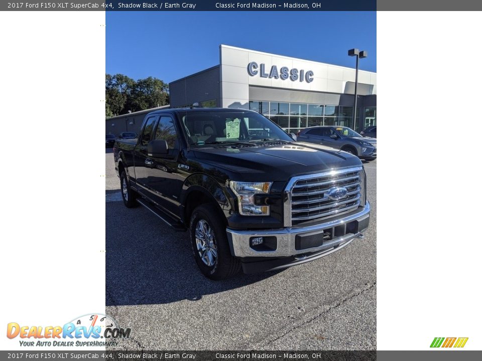 2017 Ford F150 XLT SuperCab 4x4 Shadow Black / Earth Gray Photo #3