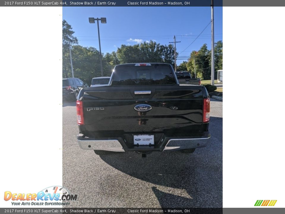 2017 Ford F150 XLT SuperCab 4x4 Shadow Black / Earth Gray Photo #6