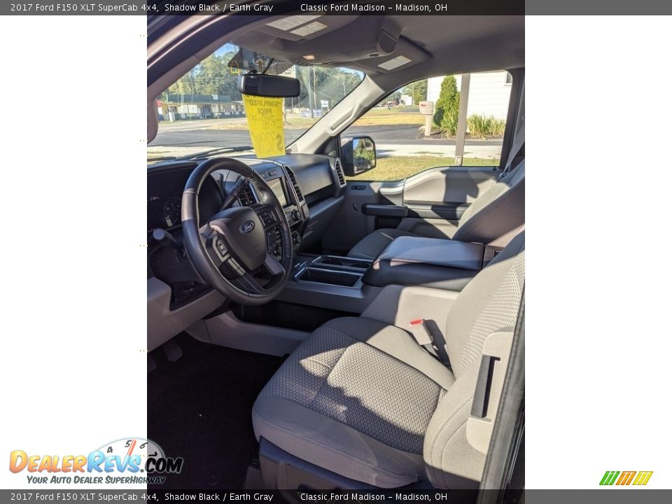 2017 Ford F150 XLT SuperCab 4x4 Shadow Black / Earth Gray Photo #11