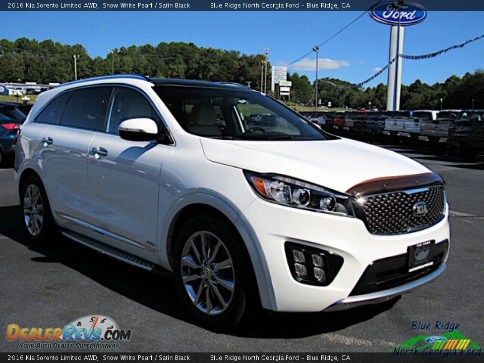 2016 Kia Sorento Limited AWD Snow White Pearl / Satin Black Photo #7