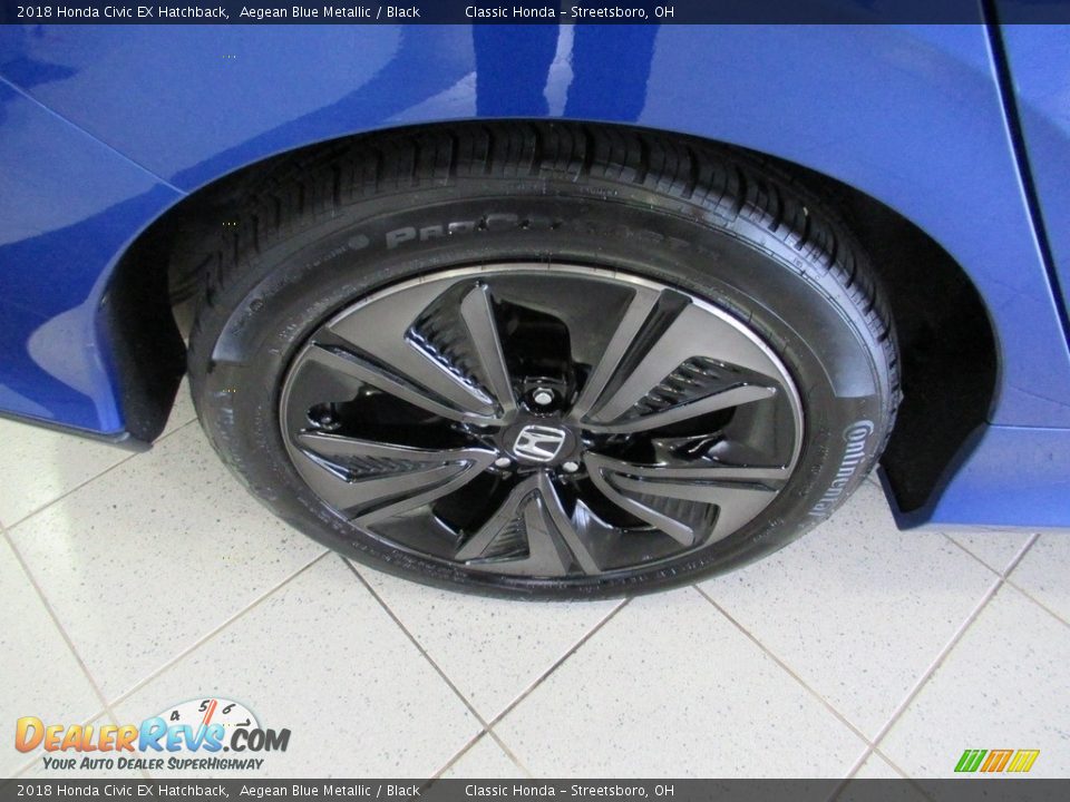 2018 Honda Civic EX Hatchback Aegean Blue Metallic / Black Photo #6