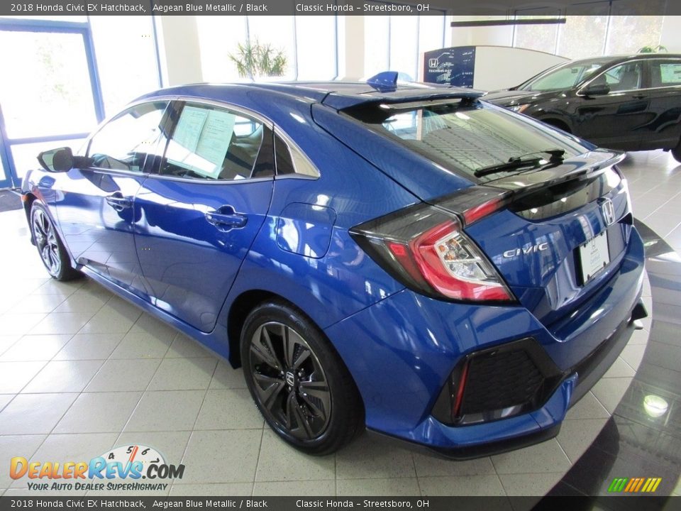 2018 Honda Civic EX Hatchback Aegean Blue Metallic / Black Photo #9