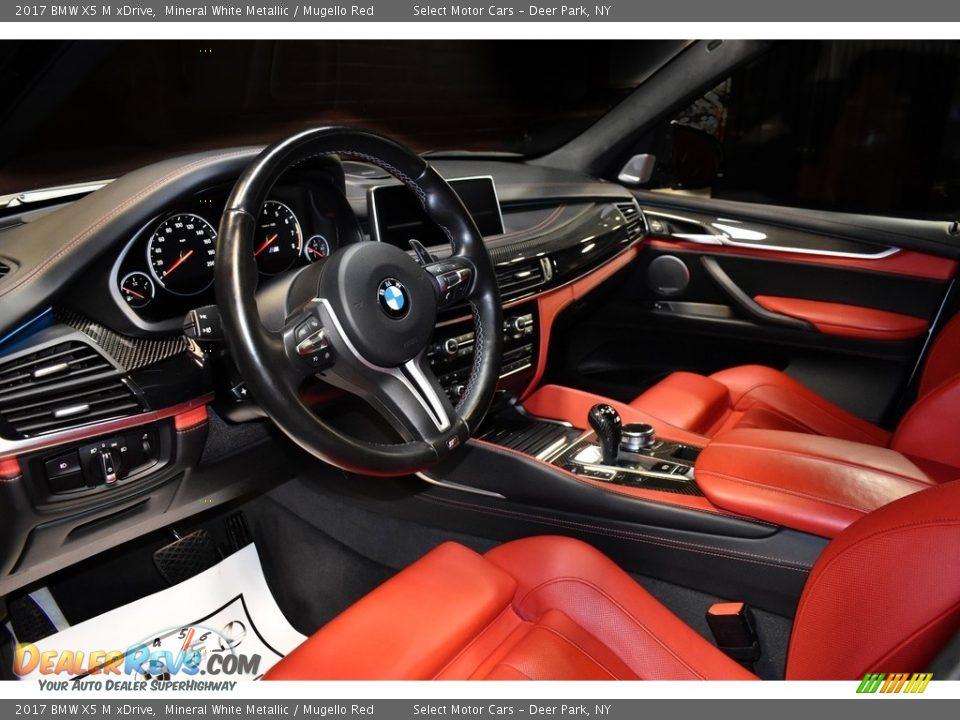 2017 BMW X5 M xDrive Mineral White Metallic / Mugello Red Photo #9