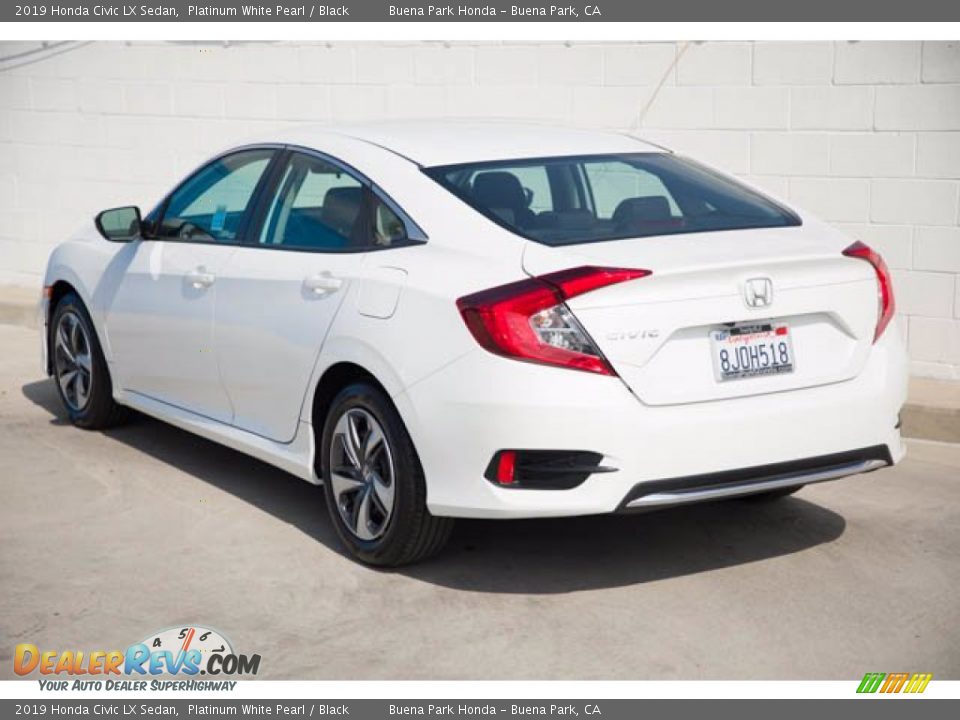 2019 Honda Civic LX Sedan Platinum White Pearl / Black Photo #2