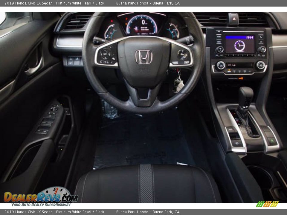 2019 Honda Civic LX Sedan Platinum White Pearl / Black Photo #5