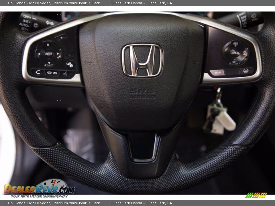 2019 Honda Civic LX Sedan Platinum White Pearl / Black Photo #15