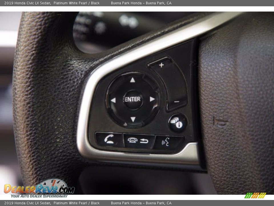 2019 Honda Civic LX Sedan Platinum White Pearl / Black Photo #16
