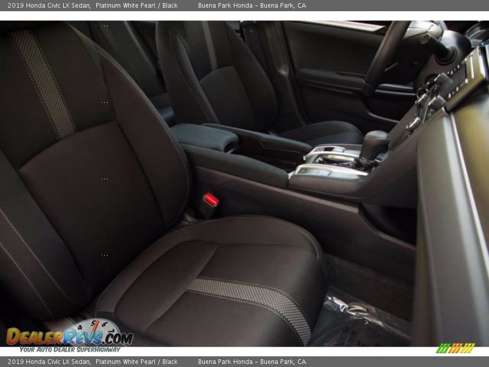 2019 Honda Civic LX Sedan Platinum White Pearl / Black Photo #24