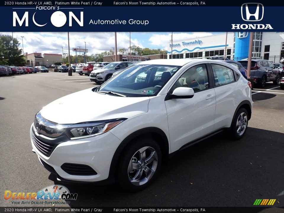 2020 Honda HR-V LX AWD Platinum White Pearl / Gray Photo #1