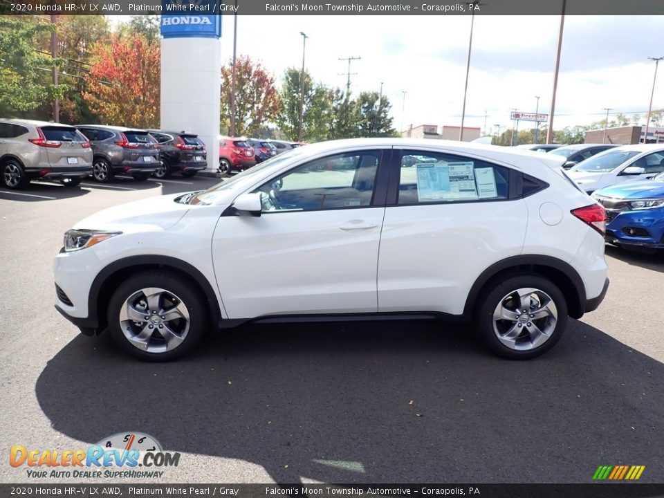2020 Honda HR-V LX AWD Platinum White Pearl / Gray Photo #2