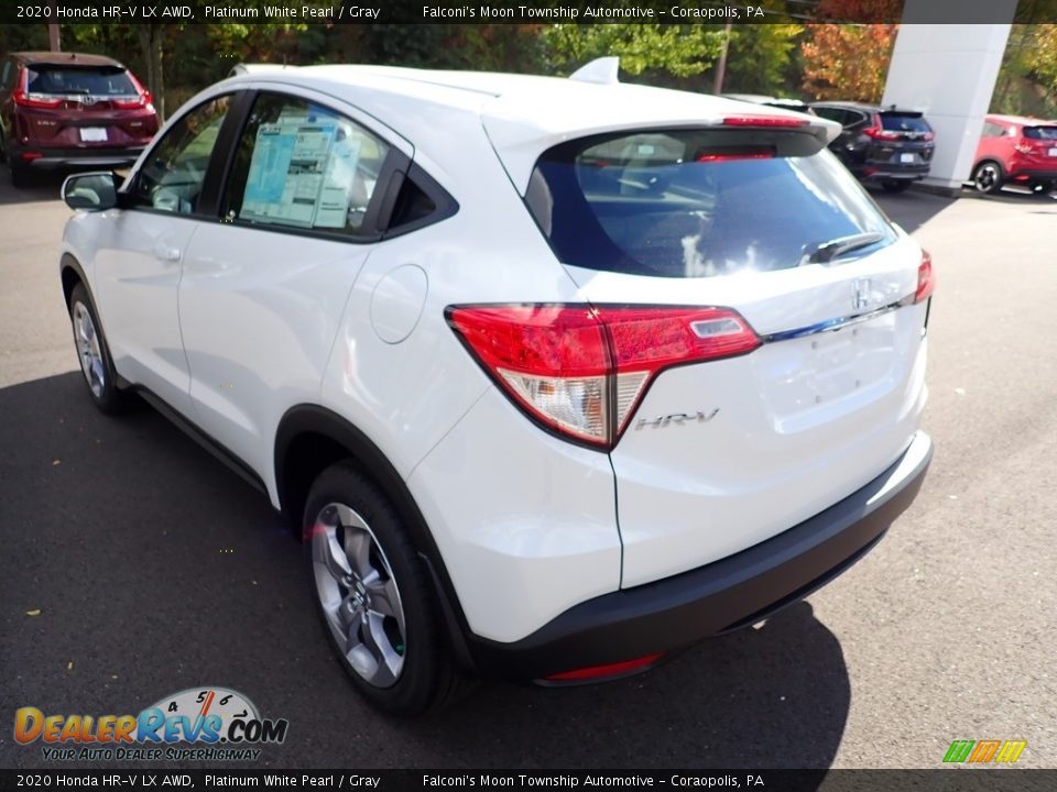 2020 Honda HR-V LX AWD Platinum White Pearl / Gray Photo #3