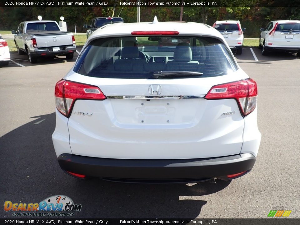 2020 Honda HR-V LX AWD Platinum White Pearl / Gray Photo #4