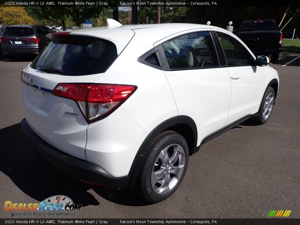 2020 Honda HR-V LX AWD Platinum White Pearl / Gray Photo #5