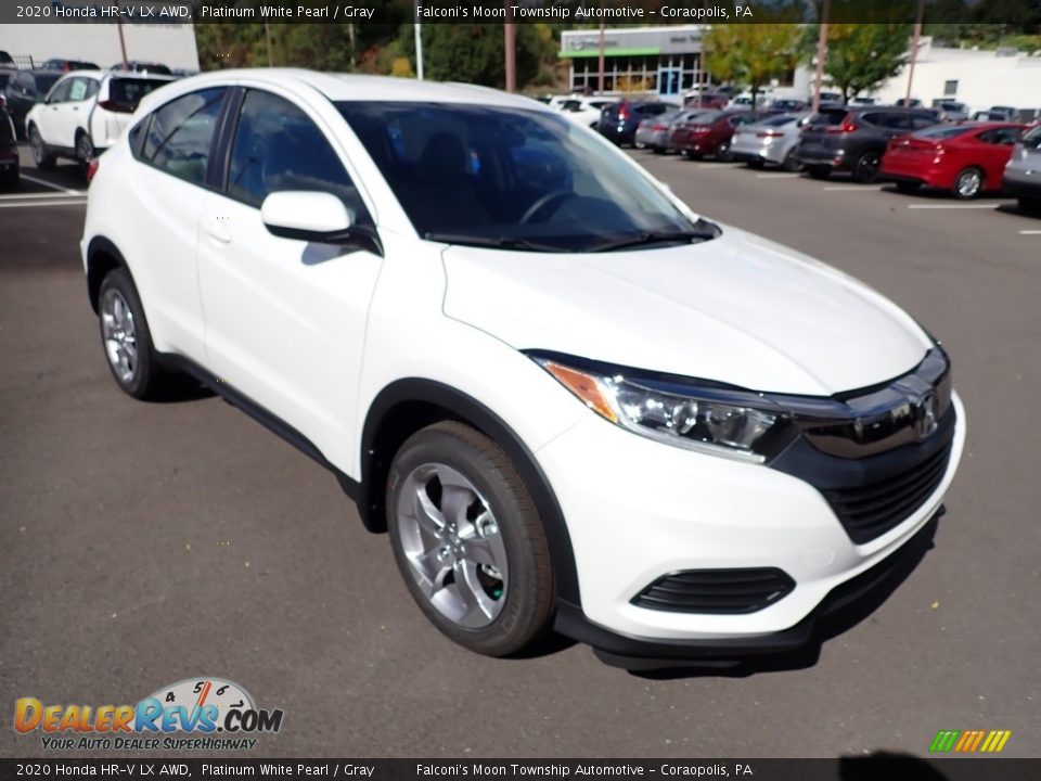 2020 Honda HR-V LX AWD Platinum White Pearl / Gray Photo #6