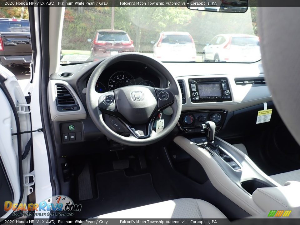 2020 Honda HR-V LX AWD Platinum White Pearl / Gray Photo #10