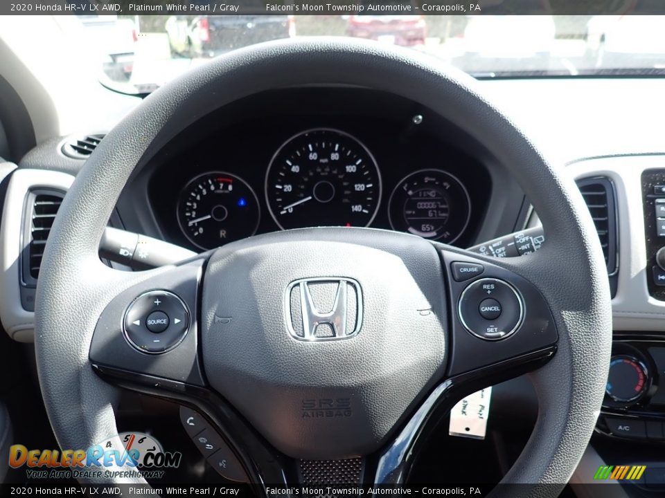 2020 Honda HR-V LX AWD Platinum White Pearl / Gray Photo #15