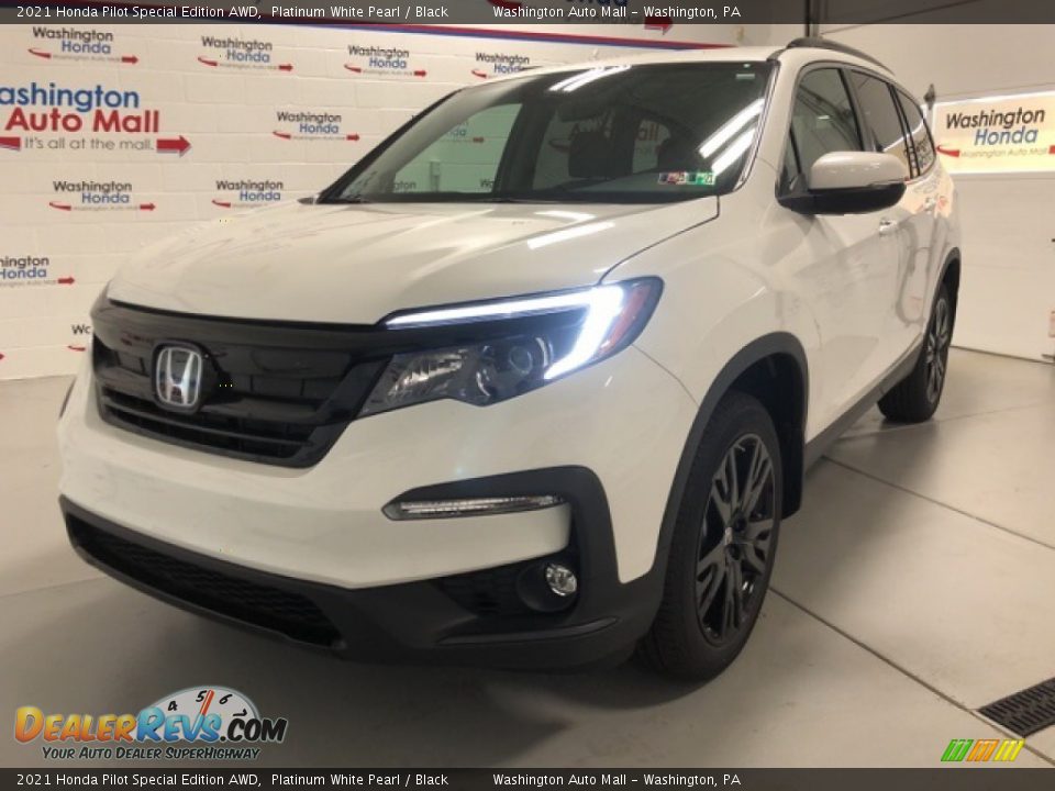 2021 Honda Pilot Special Edition AWD Platinum White Pearl / Black Photo #1