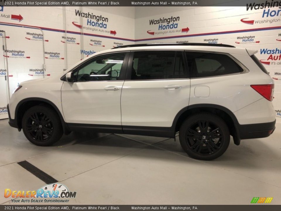 2021 Honda Pilot Special Edition AWD Platinum White Pearl / Black Photo #2