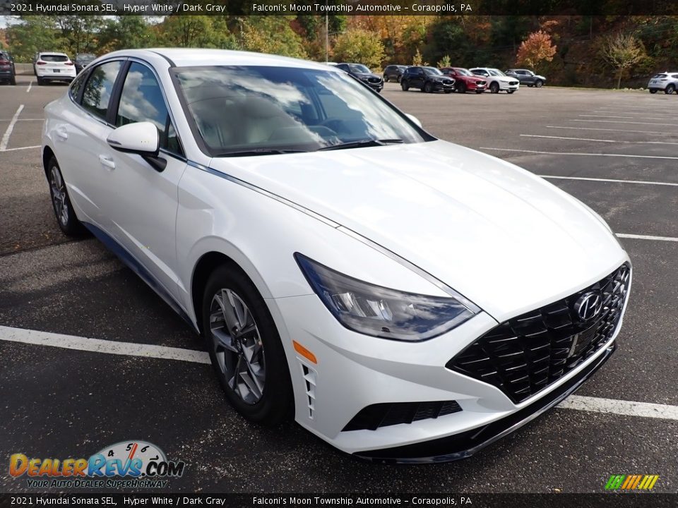2021 Hyundai Sonata SEL Hyper White / Dark Gray Photo #3