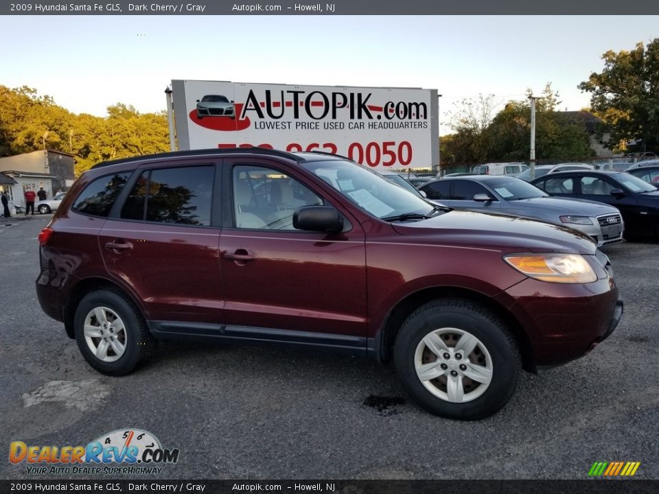 2009 Hyundai Santa Fe GLS Dark Cherry / Gray Photo #2