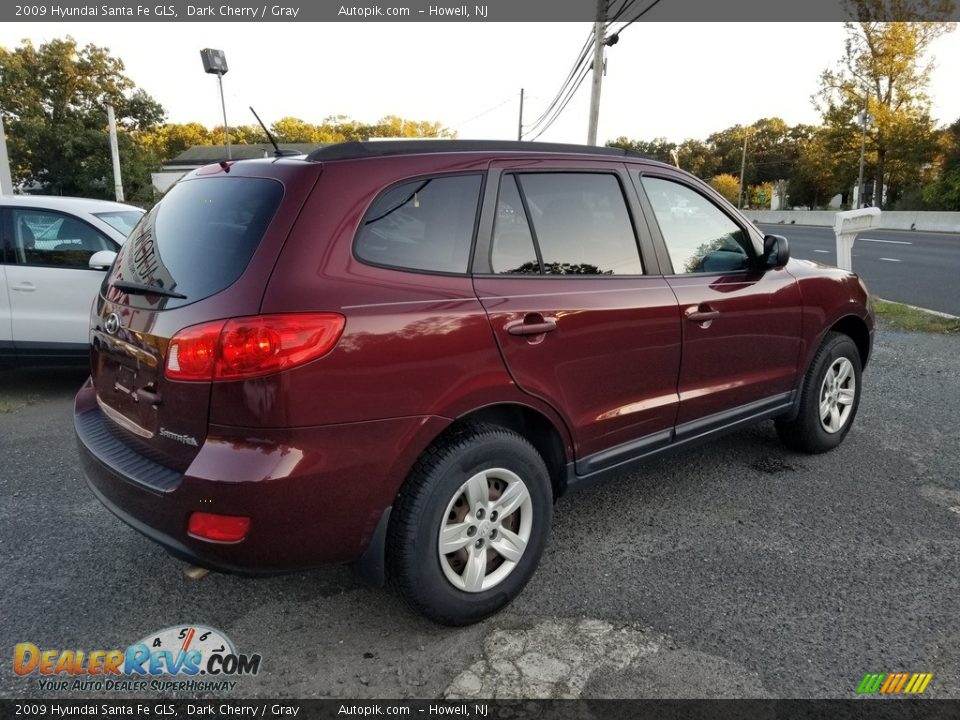 2009 Hyundai Santa Fe GLS Dark Cherry / Gray Photo #3