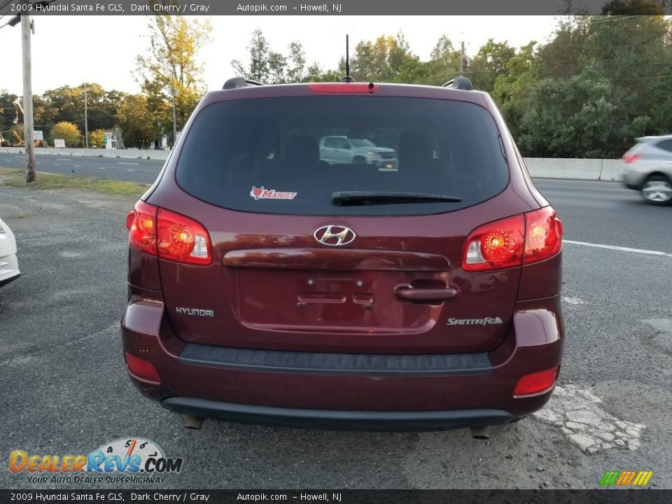 2009 Hyundai Santa Fe GLS Dark Cherry / Gray Photo #4