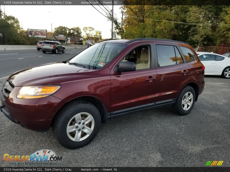 2009 Hyundai Santa Fe GLS Dark Cherry / Gray Photo #6