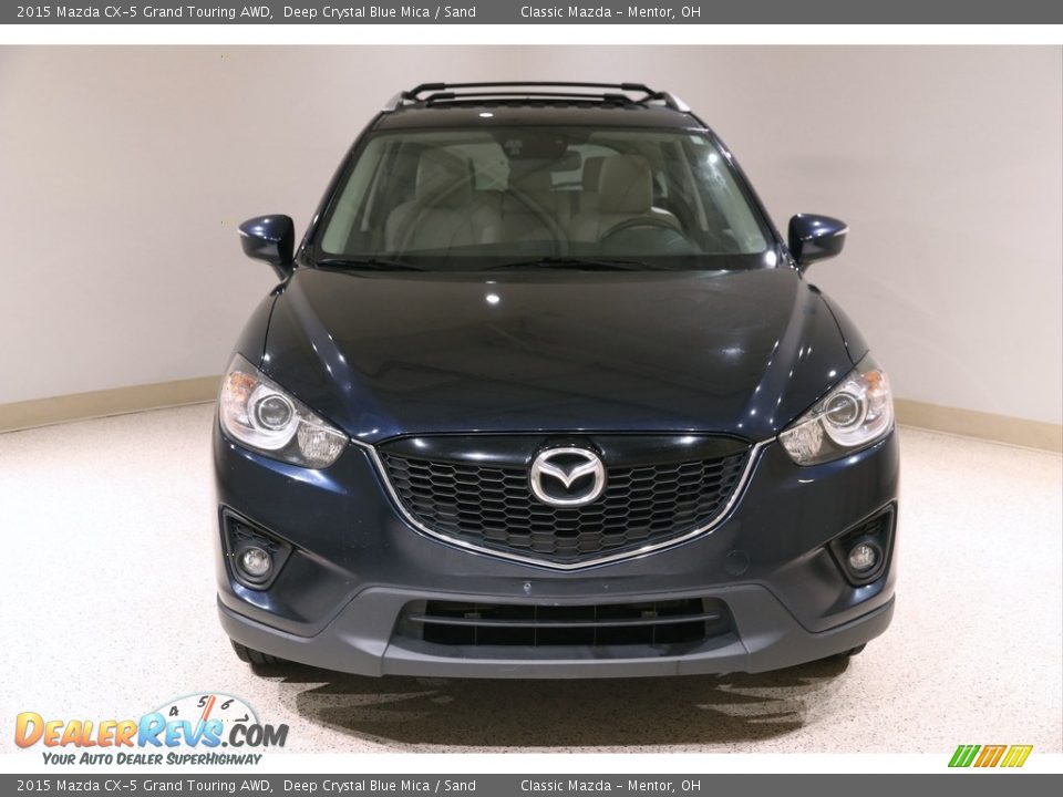 2015 Mazda CX-5 Grand Touring AWD Deep Crystal Blue Mica / Sand Photo #2