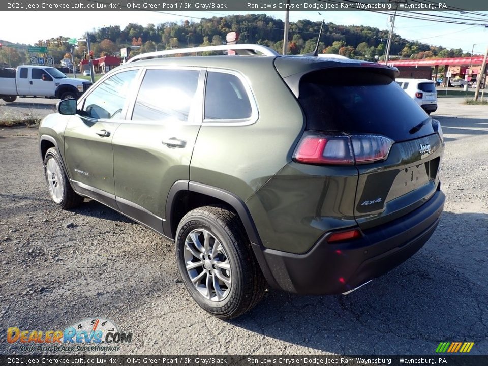 2021 Jeep Cherokee Latitude Lux 4x4 Olive Green Pearl / Ski Gray/Black Photo #3