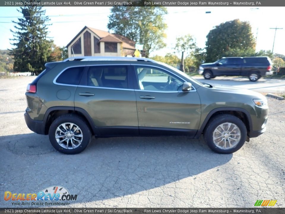 2021 Jeep Cherokee Latitude Lux 4x4 Olive Green Pearl / Ski Gray/Black Photo #6