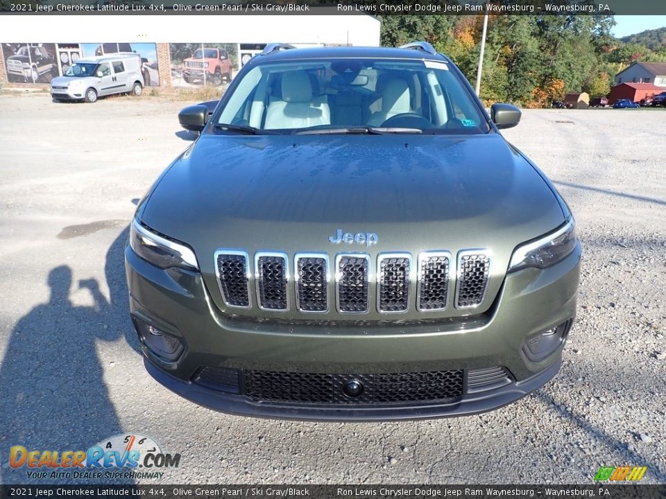 2021 Jeep Cherokee Latitude Lux 4x4 Olive Green Pearl / Ski Gray/Black Photo #8