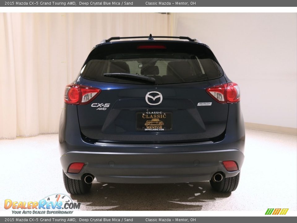 2015 Mazda CX-5 Grand Touring AWD Deep Crystal Blue Mica / Sand Photo #17